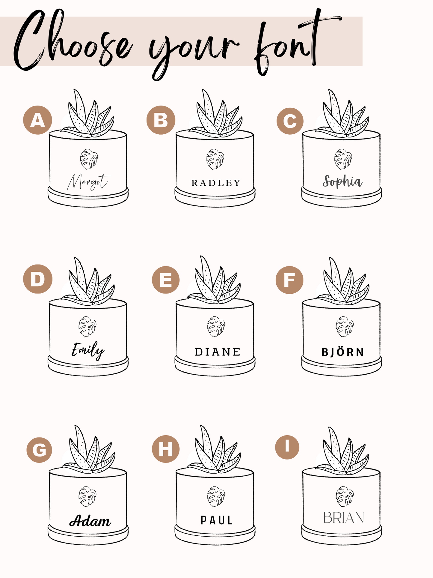 Personalized Mini Indoor Plant Pots