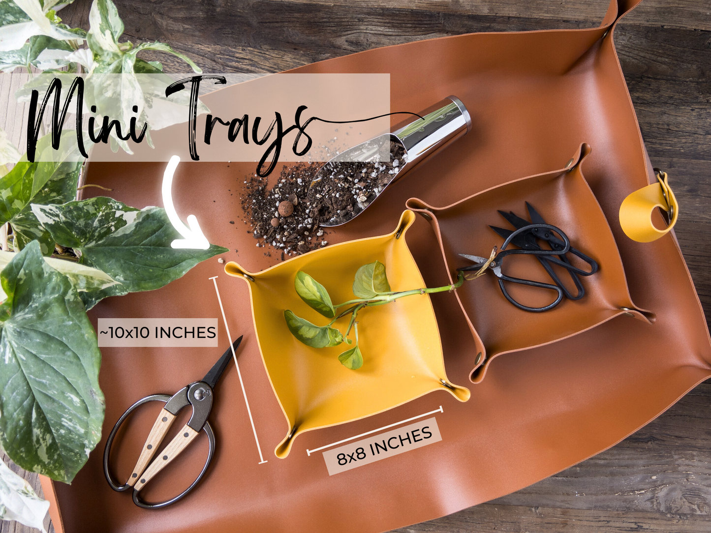 Vegan Leather Indoor Gardening Potting Mats